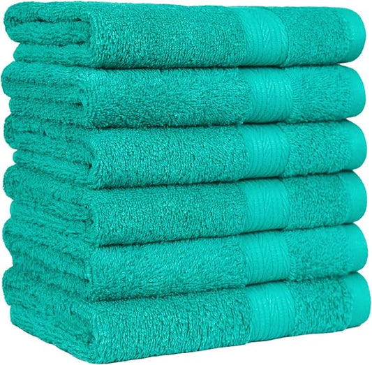 Amazon Basics Fade-Resistant 100% Cotton Hand Towels