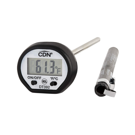 CDN Digital Thermometer | ProAccurate® | 5" Stem with Protective Sheath | NSF Certified | For Meat, Poultry, Candy | Easy One-Button Operation | DT392