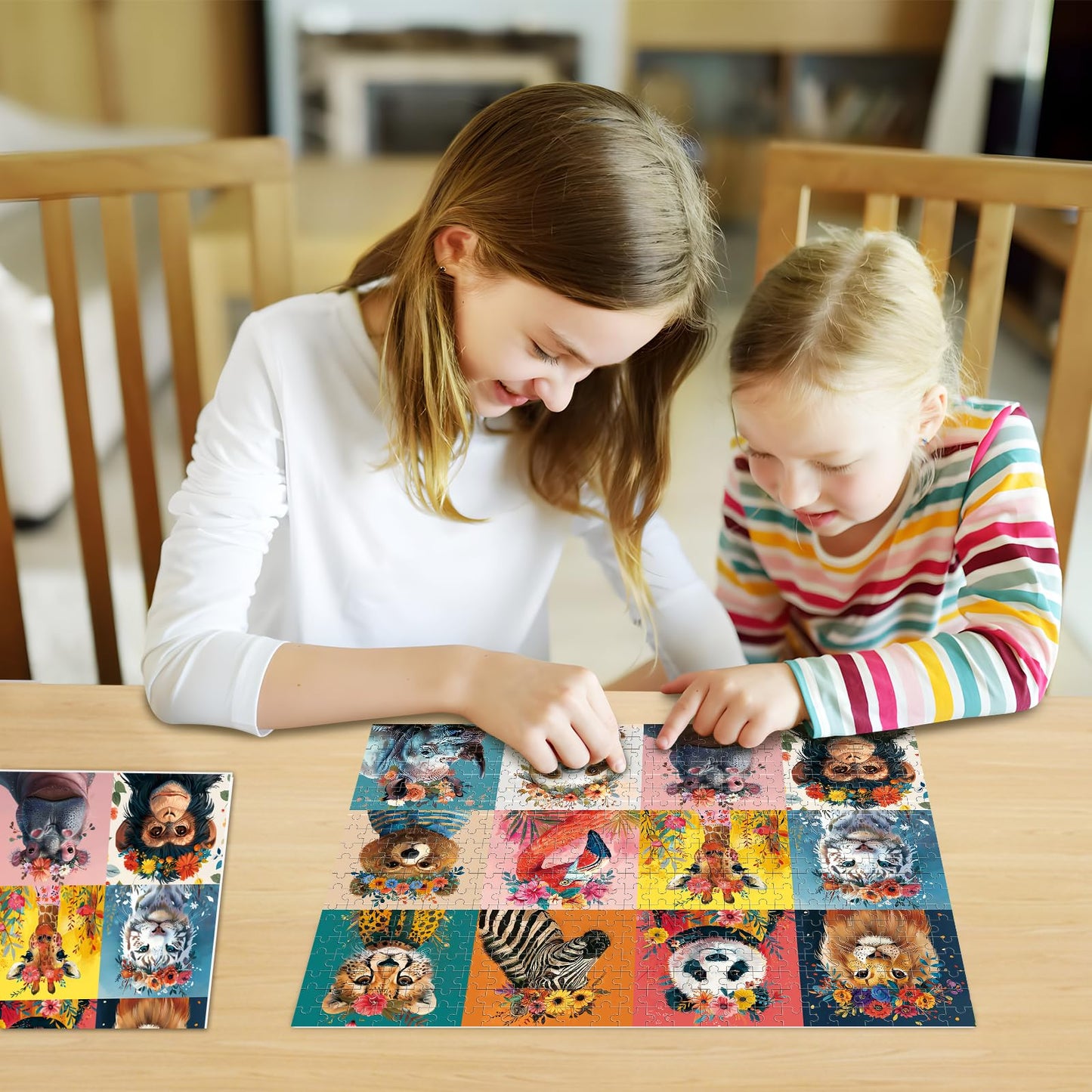 500 Piece Puzzles for Adults,Beautiful Wild Animals Jigsaw Puzzle for Adults Kids Seniors,Recycled Cardboard Dogs Puzzle 500 Piece,Family Activity Great Gift for Family Friends 20.5 * 15 inch