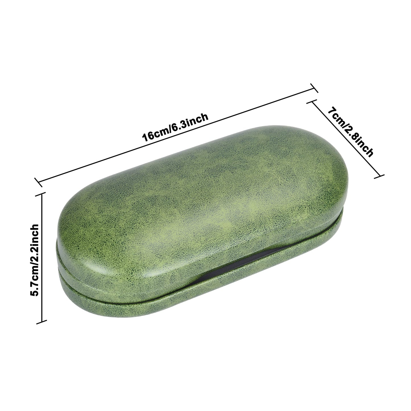 Muf 2 in 1 Contact Lens Case and Glasses Case,Double Sided Dual Use Design,Leak Proof & Portable,Tweezer and Contact Lens Solution Bottle Included for Travel Kit,Green