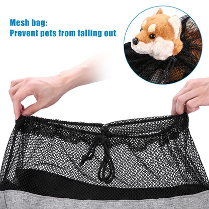 Ownpets Pet Sling Carrier, Fits 6.5 to 9kg Medium Dog/Cat Sling Carrier Reversible and Hands-Free Dog Bag with Adjustable Strap and Pocket Shoulder Pad for Outdoor Travel Hiking