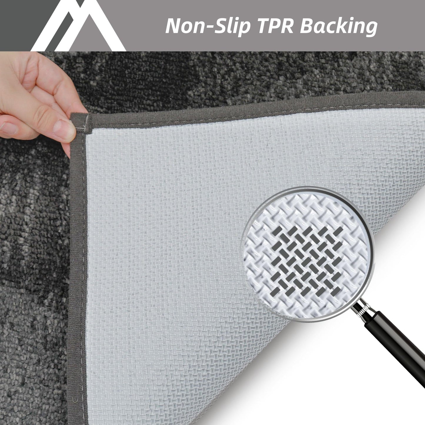 COSY HOMEER Entryway Rugs Doormat 32"x48", Non-Slip Absorbent Polyester, Washable Rugs for Front Door, Dirty Paws & High Traffic Areas, Gray