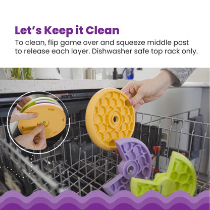 Catstages Kitty Lickin' Layers 3-Tier Interactive Cat Slow Feeder Treat Puzzle Toy, Dry or Wet Food, Mental Stimulation, Foraging, 6.6 inches, 80+ Compartments