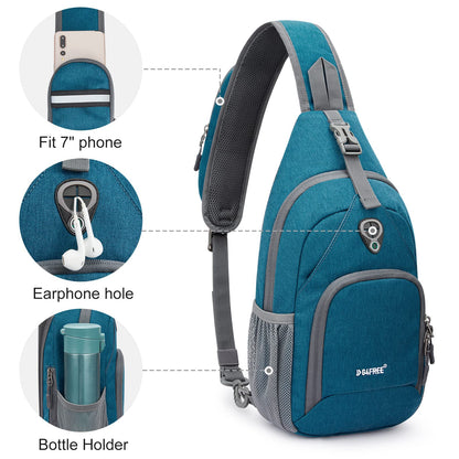 G4Free RFID Sling Bag Crossbody Backpack Chest Shoulder Bag Casual Gym Daypack Men Women Outdoor Cycling Travel Hiking