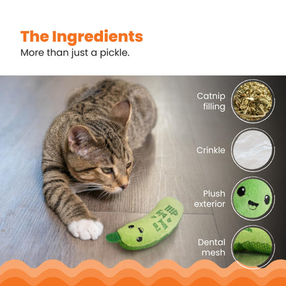 Catstages Crunchy Pickle Kicker Dental Catnip Cat Toy