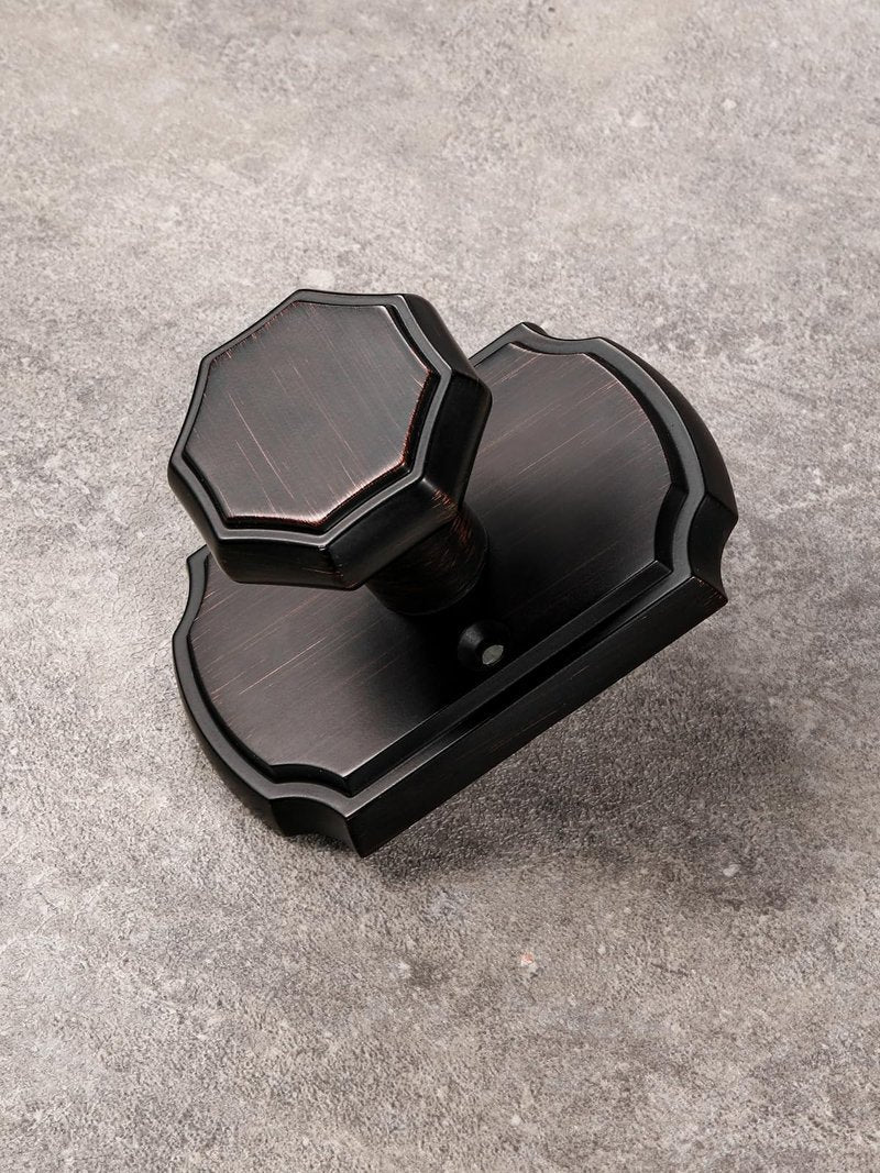 SORWDUERM 1 Pack Oil Rubbed Bronze Knobs Passage Door Knobs Interior Door Knob for Hall and Closet,Zinc Alloy