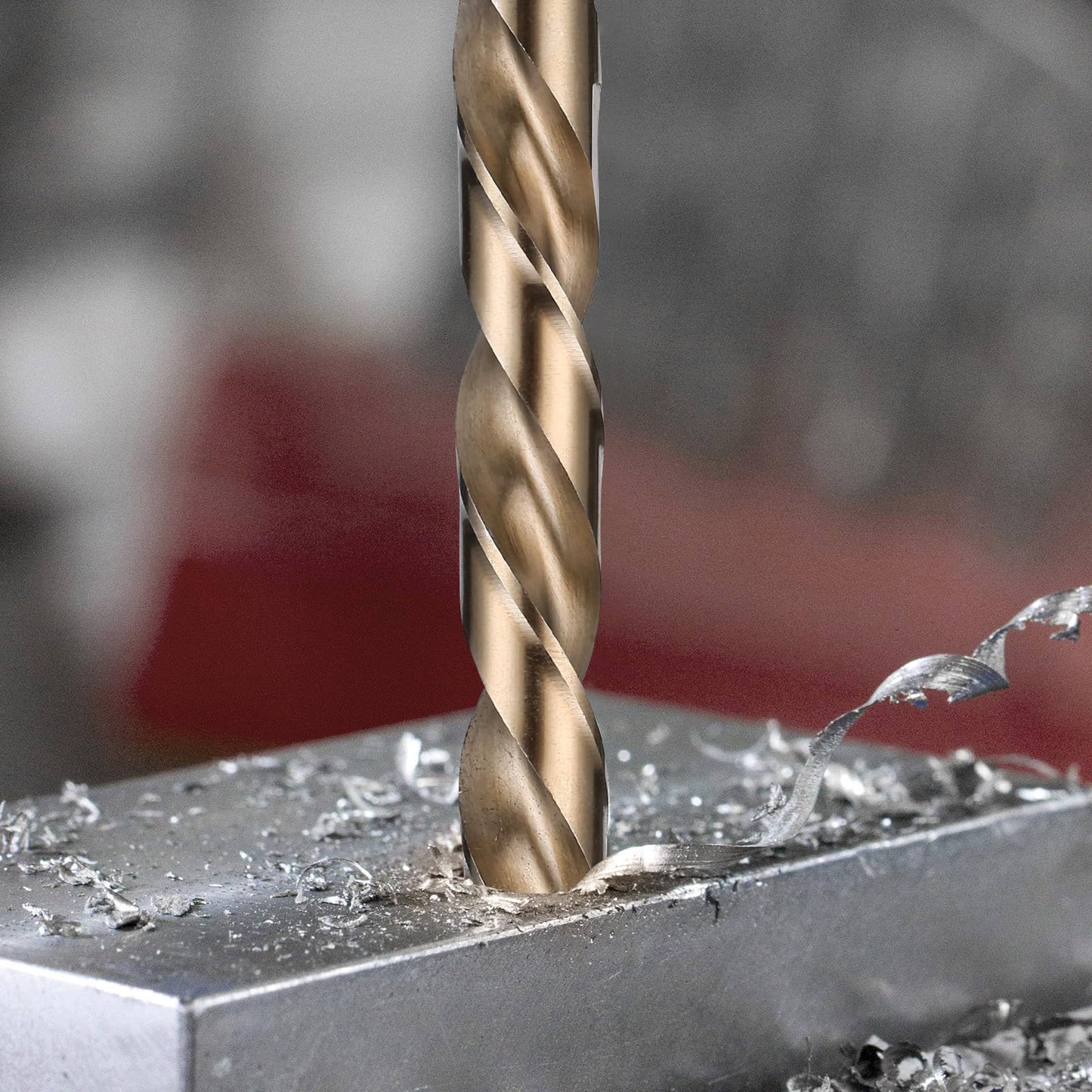 CaRoller Cobalt Drill Bit Set 115 PCS, High Speed Steel M35 Drill Bits Durable Round Shank Drill Sets for Hardened Steel, Wood Plastic, Sheet Metal, with Metal Index Storage Box (115pcs Cobalt)