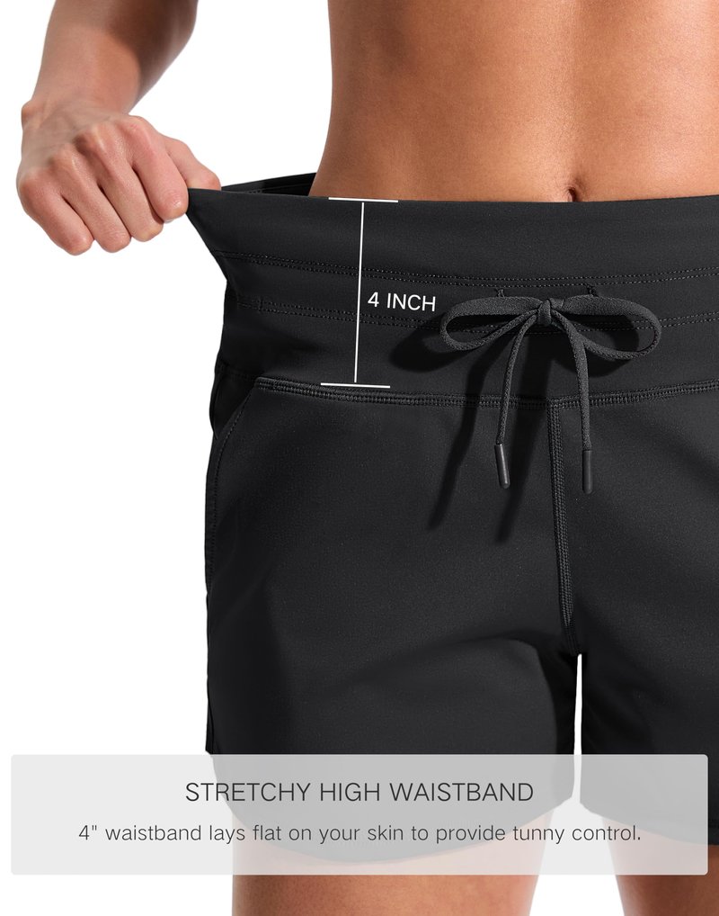 Soothfeel Women's Athletic Running Shorts with Pockets 3.5"/ 5" Quick Dry High Waisted Workout Active Gym Shorts for Women