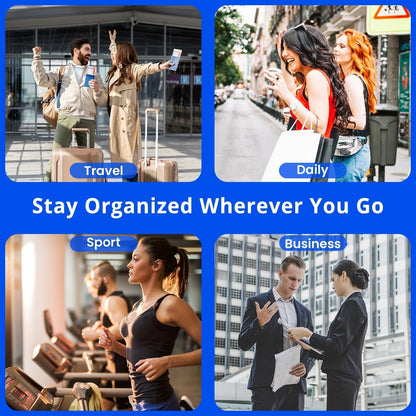 BAGSVIEWER Neck Wallet, RFID Blocking Passport Holder for Travel, Waterproof and Slim Pouch with Adjustable Neck Strap for Men, Women to Secure Cash and Credit Cards, 8" × 8.5"