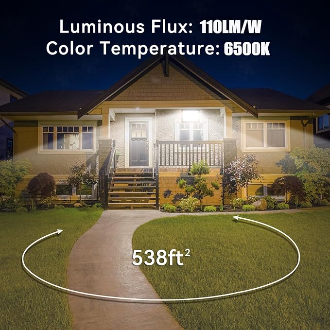 2 Pack-250W LED Flood Light Outdoor,30000LM LED Work Light with US Plug,6000K Daylight White,IP67 Waterproof Outdoor Floodlights for Yard,Garden,Playground