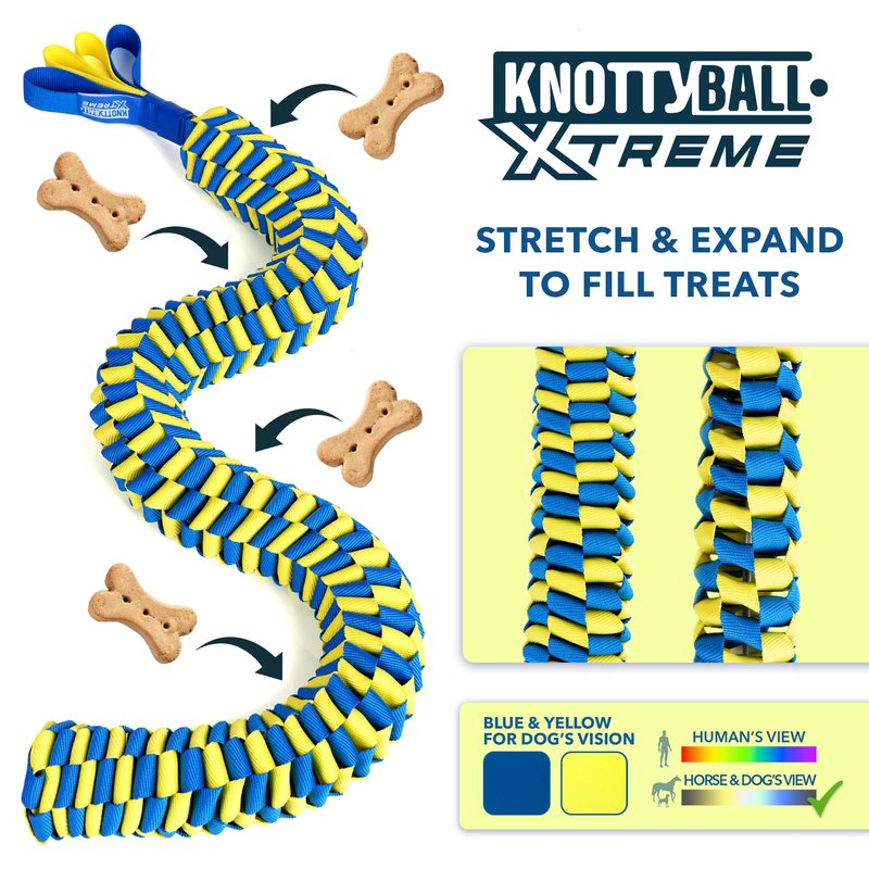 Race&Herd KnottyBall Xtreme Snuffle Ball for Dogs - Interactive Dog Puzzle Toy for Smart Dogs, Treat Puzzle Toys for Dogs Enrichment, Dog Snuffle Toy Ball Treat Dispensing Smart Dog Toys