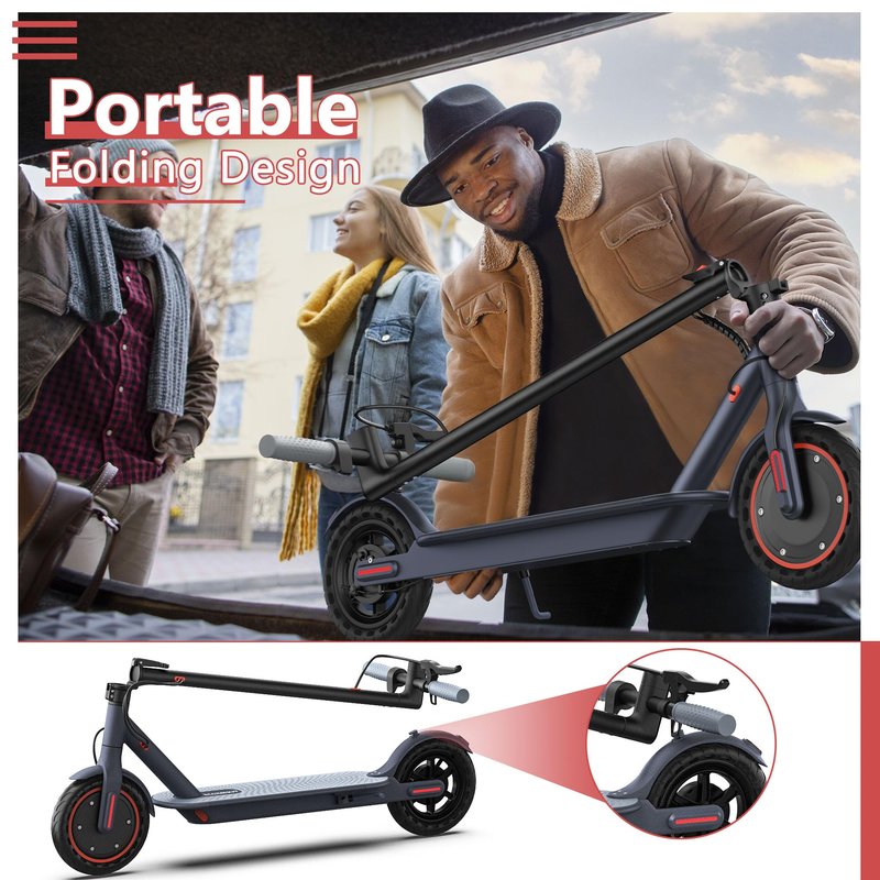 MAXSHOT Electric Scooter for Adults, 8.5/10/14" Tires, 19/22Mph, 350W/500W Motor, 21-28 Miles Range, Folding E-Scooter with Dual Suspension,APP Control