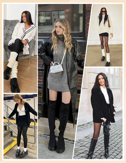 DDOBB Women's Fleece Lined Tights, Thermal Fake Translucent Leggings Women Black Winter Pantyhose Stockings Thick leg Warmers