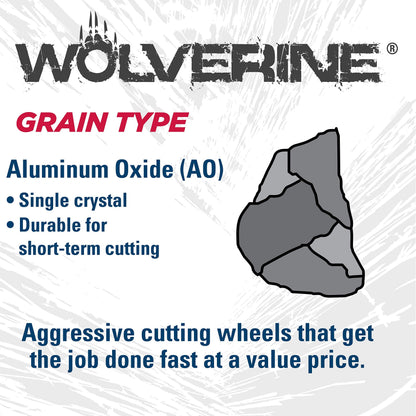 Weiler 56089 Die Grinder Cut-Off Wheel and Mandrel Kit Including 56490 Mandrel and 3-Inch x 1/16" Wolverine T1 Thin Wheels, A36T, 3/8" AH (1 Mandrel and 10 Cutting Discs)