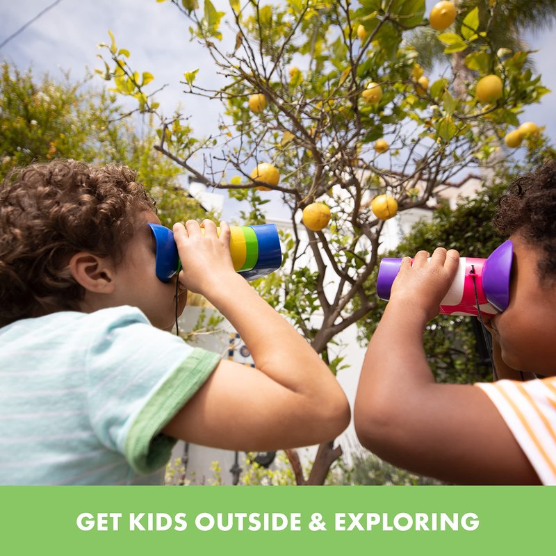 Educational Insights GeoSafari Kidnoculars - Toy Binoculars for Kids, Outdoor Toys for Kids Ages 4-8, Toddler Camping and Nature Toys, Lightweight Binoculars with Neck Strap, Bird Watching Gear