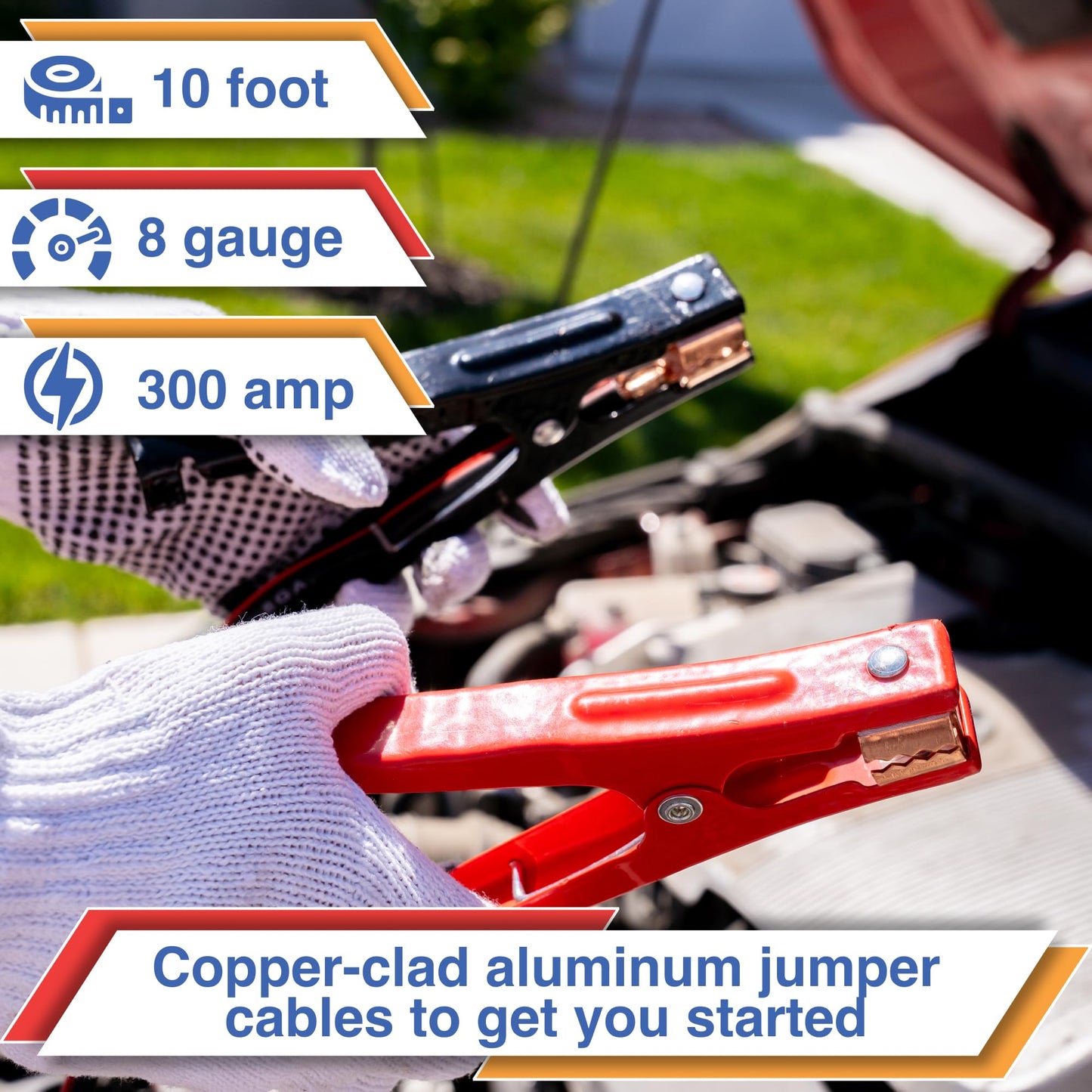 Car Emergency Kit with Air Compressor, Jumper Cables, First Aid, Tow Strap, Tire Gauge, Headlamp – Roadside Safety Kit for Women, Men, Teens