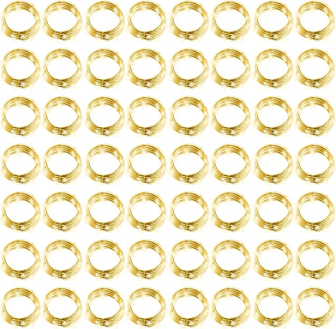 Hortsun 100 Packs Fairy Lights Battery Operated 3 Speed Modes, 7 Ft/ 2 M 20 LED Battery String Mini Waterproof Wire Twinkle Lights Bulk for Wedding Party Birthday Vases (Warm White)