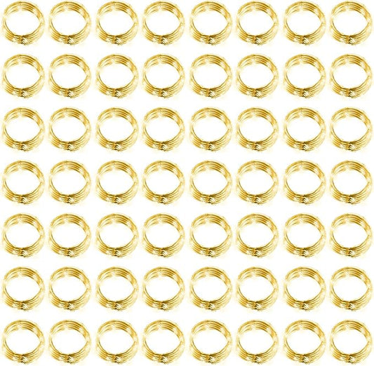 Hortsun 100 Packs Fairy Lights Battery Operated 3 Speed Modes, 7 Ft/ 2 M 20 LED Battery String Mini Waterproof Wire Twinkle Lights Bulk for Wedding Party Birthday Vases (Warm White)