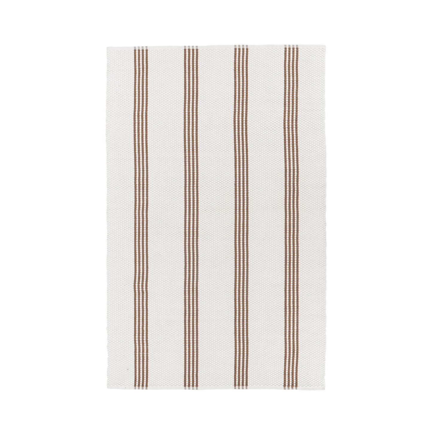 Kosas Home Classic Concepts Sorrento 5x8 Handwoven Performance Stripe Ivory Fabric Area Rug