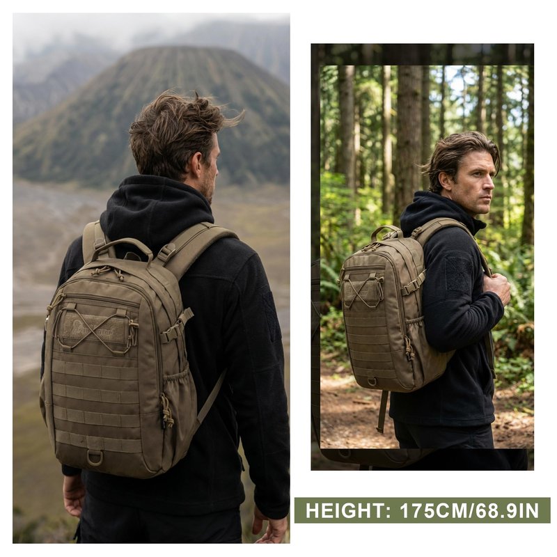 Mardingtop Small Military Tactical Backpack for Men 20L Molle Rucksack EDC Daypack for Hiking,Travel,Camping, Hunting