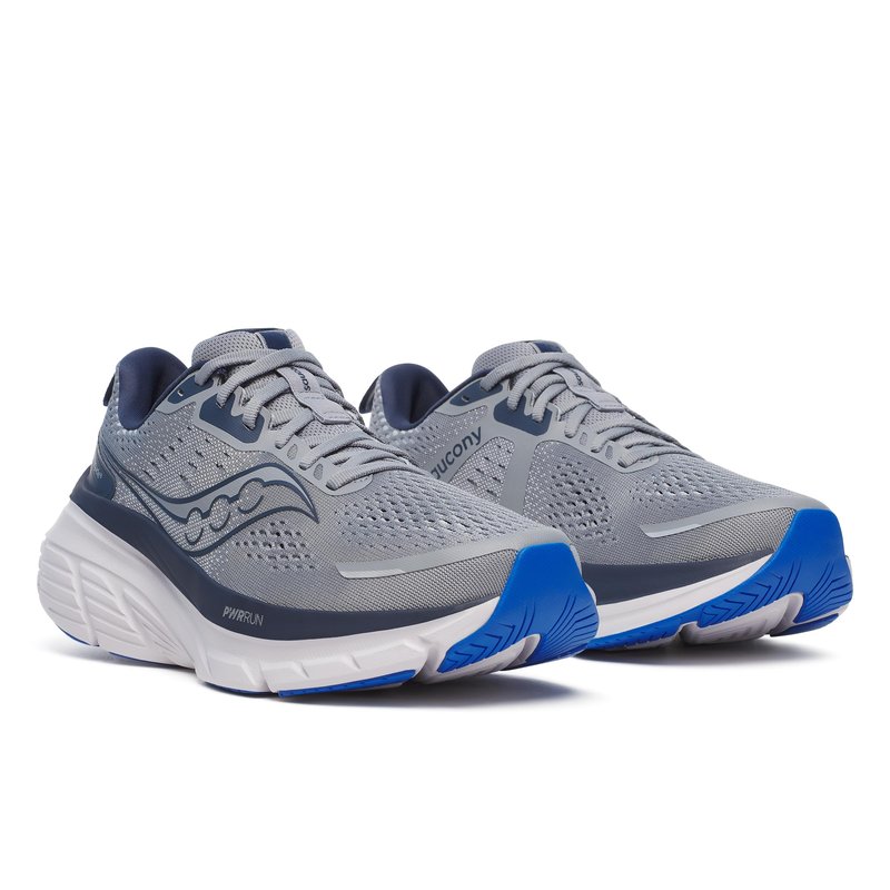 Saucony Men's Guide 18 Sneaker, Flint/Navy, 11