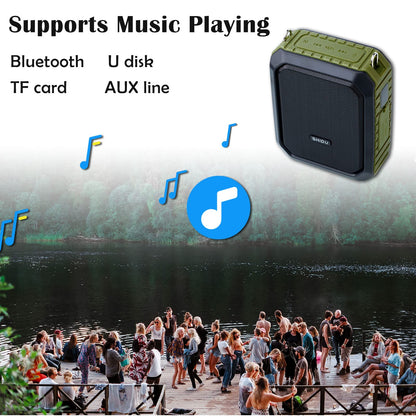 Voice Amplifier with Wireless Headset Mic - 18W 4400mAh Rechargeable Mini Pa System, Bluetooth 4.2, Waterproof IPX5 Portable Speaker for Teacher, Outdoors