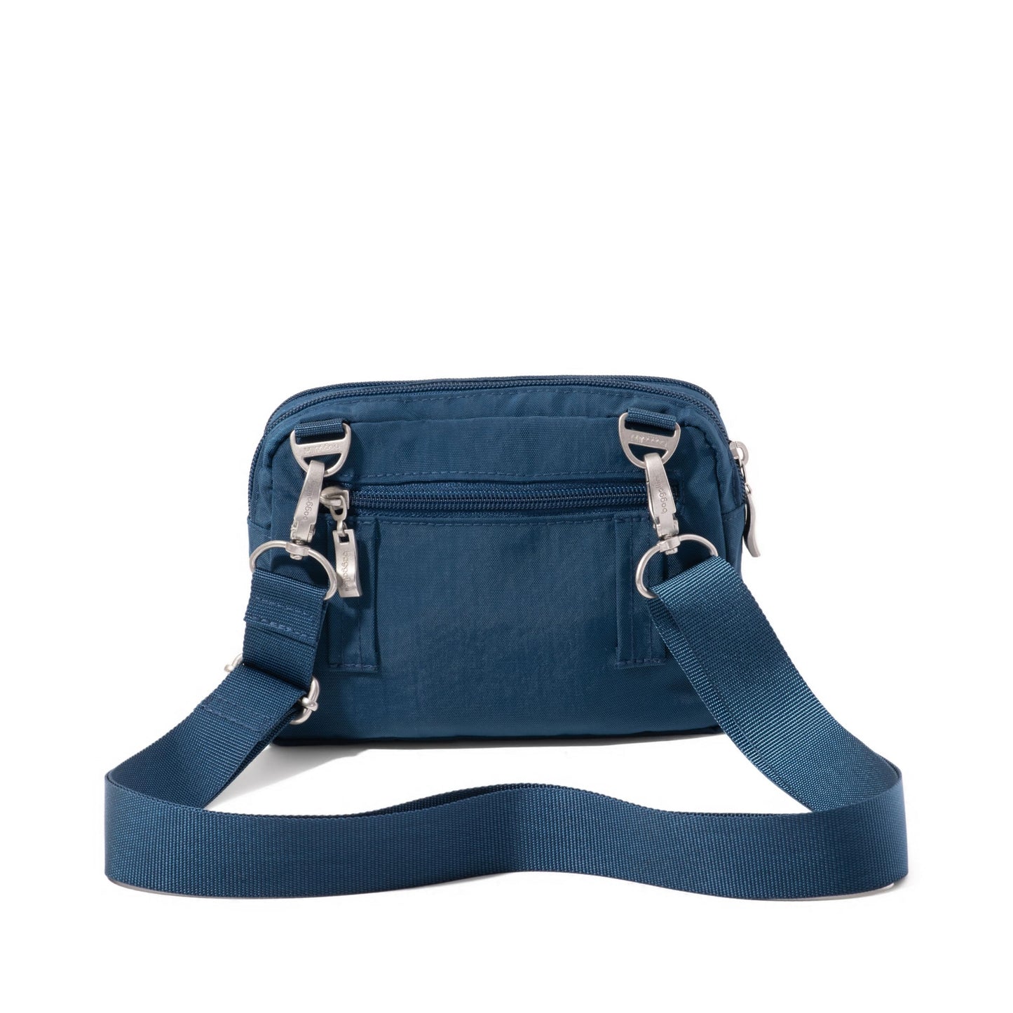 Baggallini Triple Zip Crossbody Bag for Women - Convertible Crossbody Fanny Pack Belt Bag - Lightweight Water-Resistant