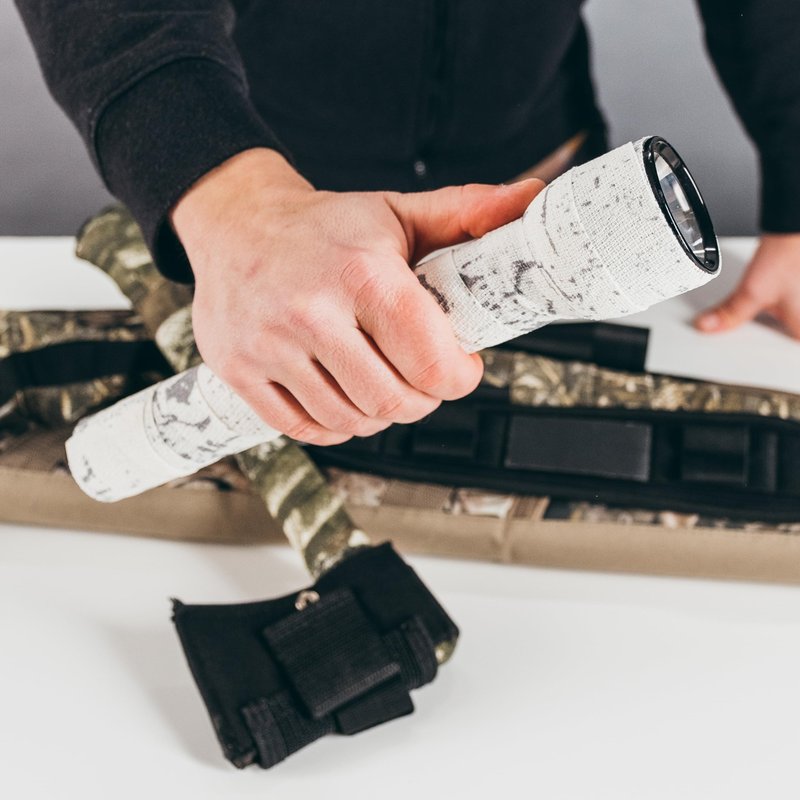GEAR AID Camo Form Self-Cling and Reusable Fabric Camouflage Wrap, Adds Grip and Shield Hands from Hot or Cold Surfaces to Protect You and Your Equipment, Realtree Edge, 2” x 144” Roll, 1 Pack