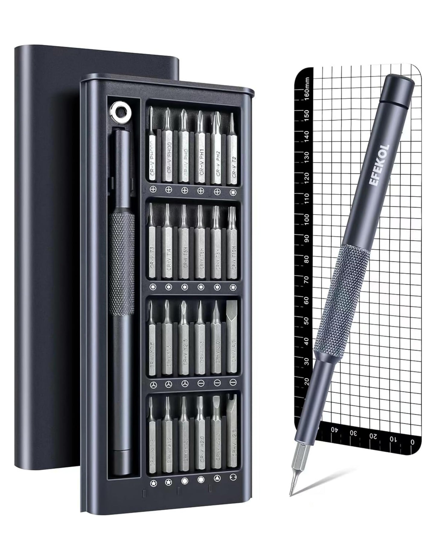 efekol Small Precision Screwdriver Set - Electronics Repair Tiny Tool Kit [Super Durable],for Ring Doorbell, Laptop, Switch, PS5, Xbox, Macbook, iPhone, Watch, Glasses,Fathers Day Dad Gifts for Men