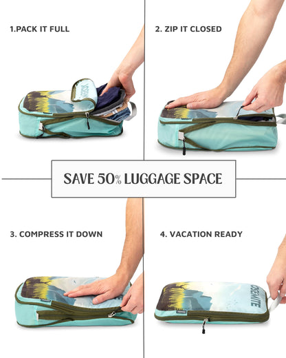Packing Cubes for Travel-Extra Large Luggage Organizers 7 Piece Set-Ultralight, Expandable/Compression Bags for Clothes by TRIPPED Travel Gear (National Parks)