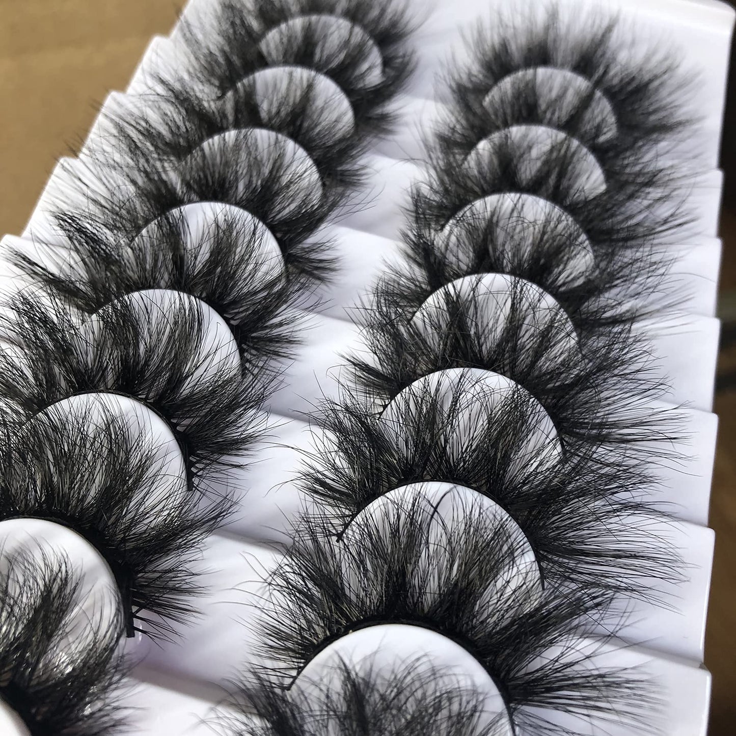 GMAGICTOBO False Eyelashes Wispy Eyelashes Faux 3D Mink Lashes Thick Volume Long Soft Dramatic Strip Eye Lashes Pack 8 Pairs