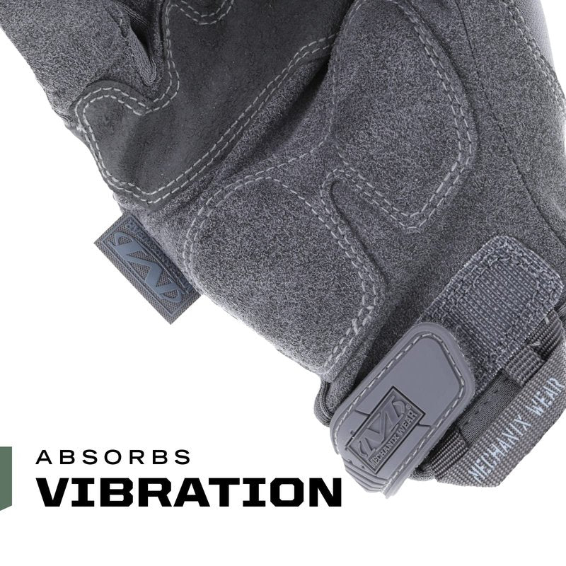 Mechanix Wear: M-Pact Tactical Gloves with Secure Fit, Touchscreen Capable Safety Gloves for Men, Work Gloves with Impact Protection and Vibration Absorption (Grey, Small)