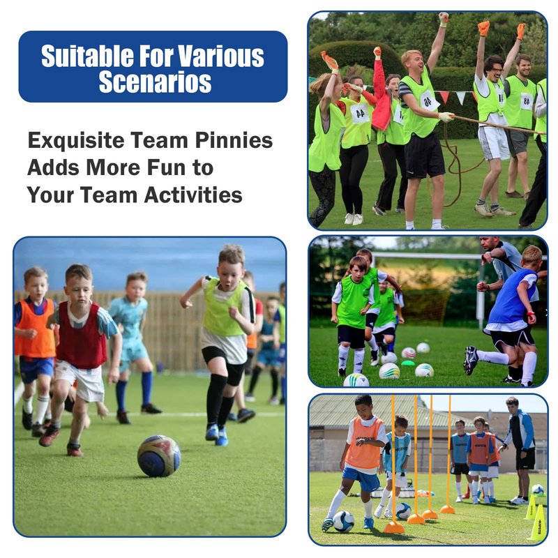 Antoyo Soccer Pinnies Youth with Numbers Scrimmage Team Pinnies Practice Vests Pinnies Jerseys for Basketball Soccer Football Bibs for Youth Adult
