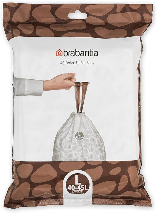 Brabantia PerfectFit Trash Bags Thick Plastic Trash Can Liners