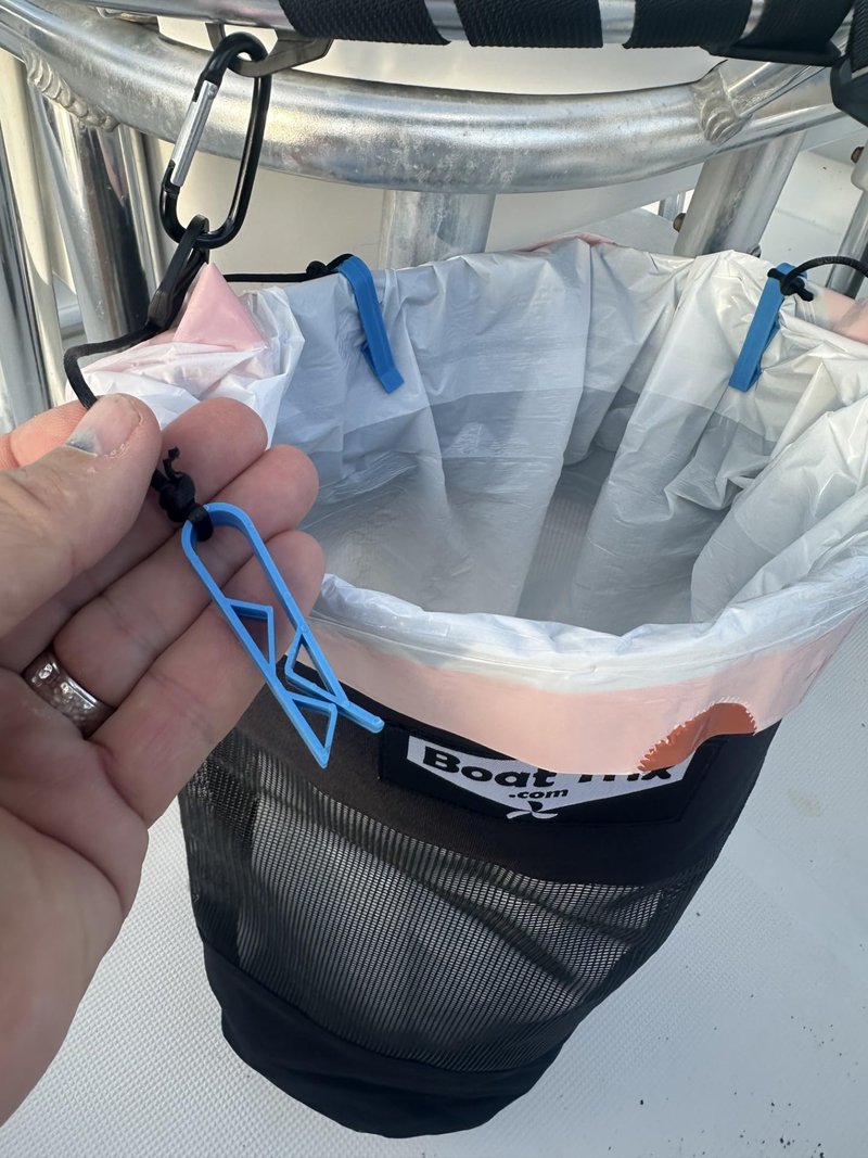Boat Trash Bag - Large Versatile Hoop Mesh Garbage Bag designed for Use with/or without a bag liner