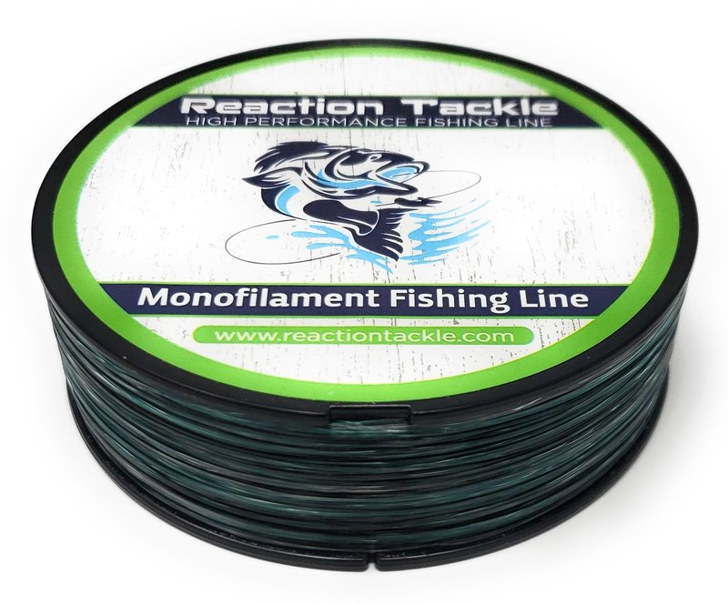 Reaction Tackle Monofilament Fishing Line - Premium Nylon Mono Line, Strong & Abrasion-Resistant, Low Memory for Smooth Long Casts - Freshwater & Saltwater - Blue Camo | 60lb (260 Yards)