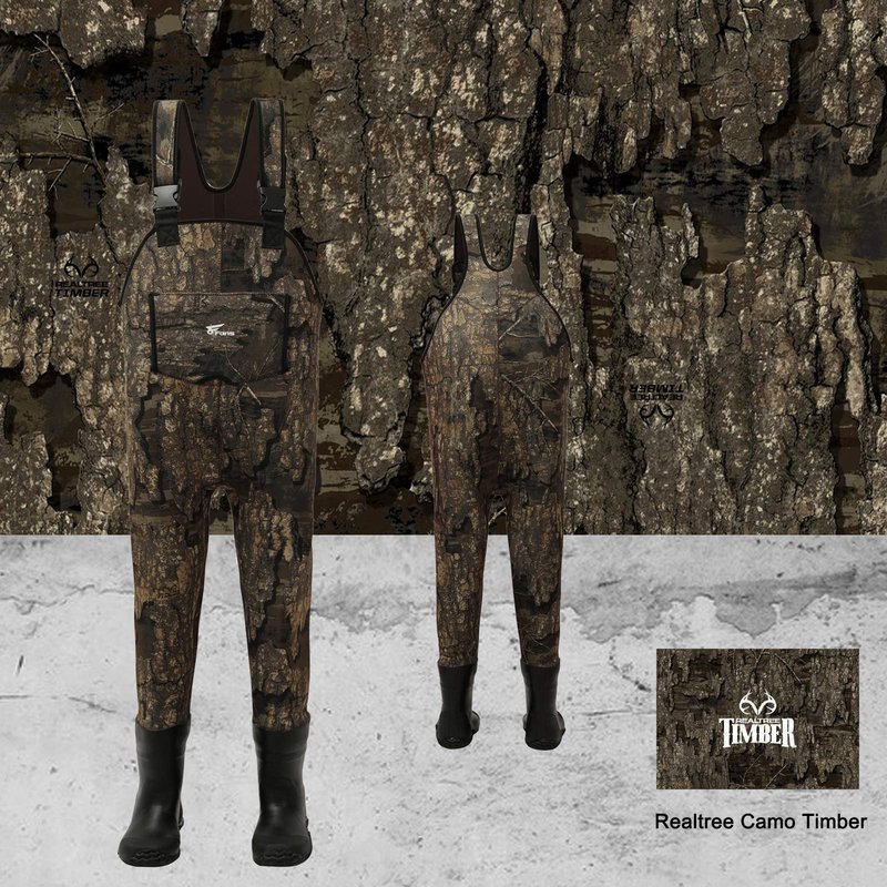 8 Fans Kids Chest Waders with Boots,Neoprene Waterproof Youth Waders Insulated Toddler Hunting & Fishing Waders for Kids Boys Girls Size 4/5