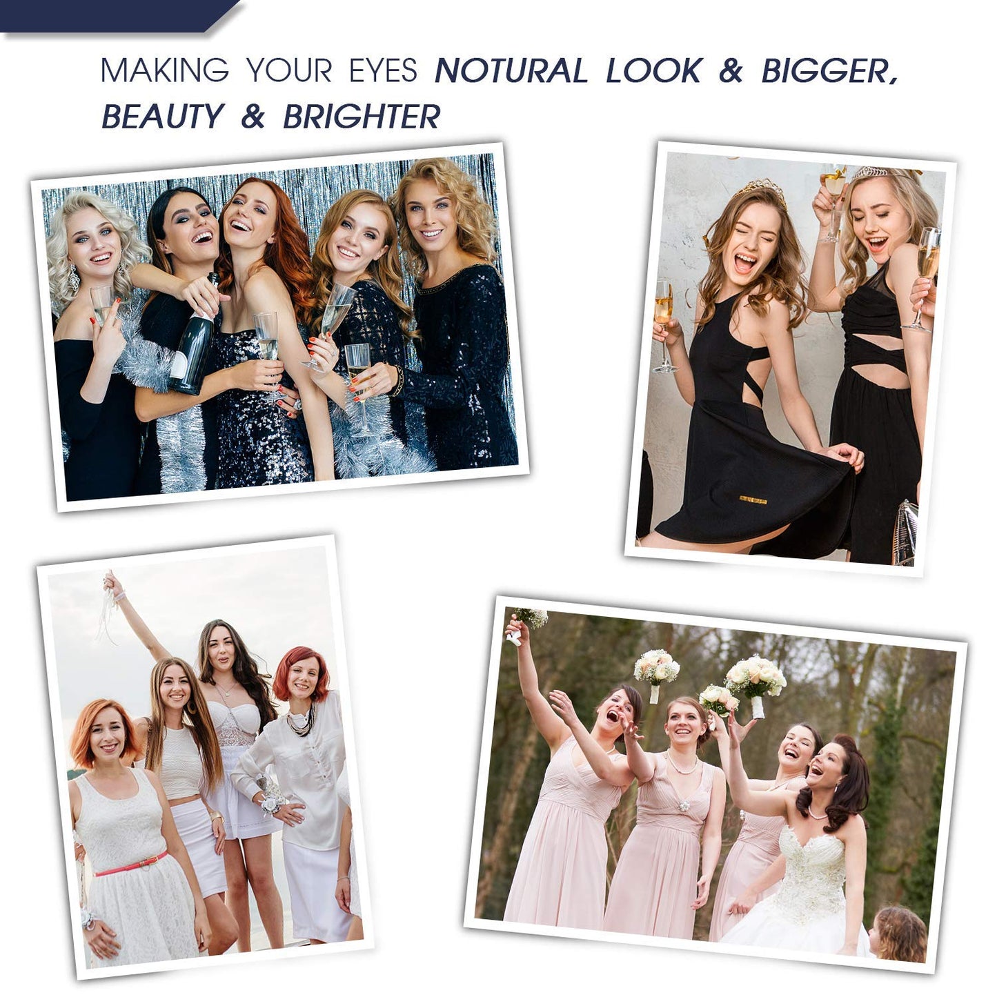 3D Magnetic Eyelashes Natural Look with Eyeliner Kit - 7C SEVENCROWN Magnetic Lashes - Upgraded 4 tubes of Liner - 10 Pairs Reusable False Eyelash Kit with Applicator Easy to Apply.