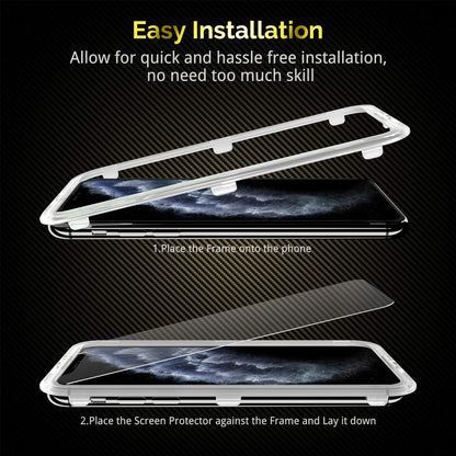 UNBREAKcable Shatterproof Tempered Glass Screen Protector for iPhone SE 2022/SE 2020, iPhone 8/7 [3-Pack] [99.99% HD Clear] [Easy Installation Frame] [9H Hardness][Bubble Free] for Apple 4.7''