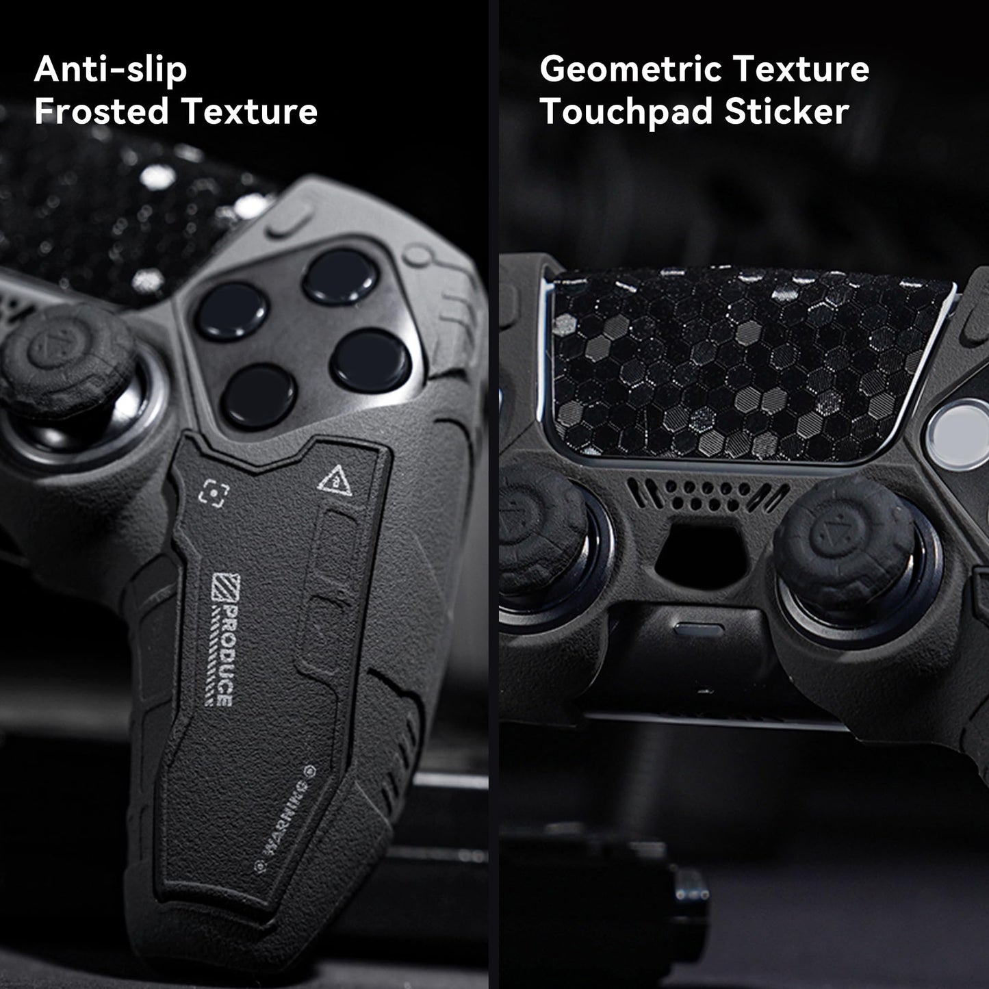 GeekShare G.S.TAC Tactical PS5 Controller Skin Set, Anti-Slip Silicone Protective Cover Skin Case for PS5 Wireless Controller with 2 Thumb Grip Caps and 2 Stickers - for Black Myth: Wukong