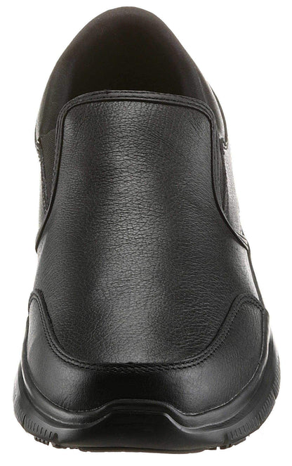 Skechers Mens Flex Advantage Sr Bronwood Slip On Trainers, Black Leather, 9 UK