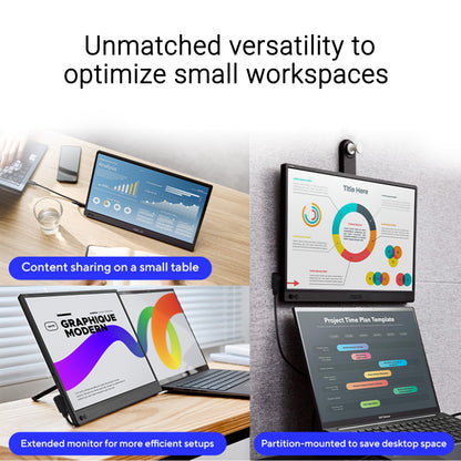 ASUS ZenScreen 16” Portable USB Monitor (MB169CK) - Full HD, IPS, Dual USB-C, Mini-HDMI, Eye Care, Flicker Free, Blue Light Filter, Anti-Glare Surface, 360° Kickstand, 3 yr Warranty