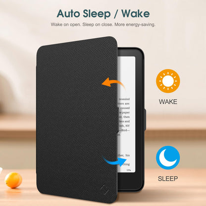 FINTIE Case for 7" All-New Kindle Paperwhite (12th Generation-2024) & Kindle Colorsoft Signature Edition, Slim Lightweight Shell PU Leather Protective Cover with Auto Sleep/Wake, Black