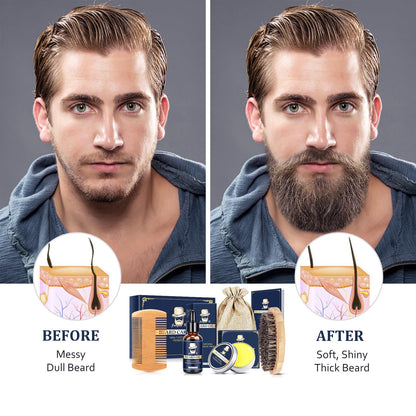 Jurgen K Valentines Day Gifts for Him, Beard Kit for Men's Daily Grooming, Moisturize & Soften Facial Hair, Men's Self Care Set, Anniversary | Birthday Gifts for Men Husband Boyfriend Dad Son