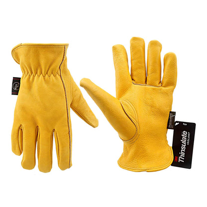 Kim Yuan Winter Warm Work Gloves 3M Thinsulate Lining Perfect for Gardening/Cutting/Construction/Motorcycle, Men & Women M 1 Pair