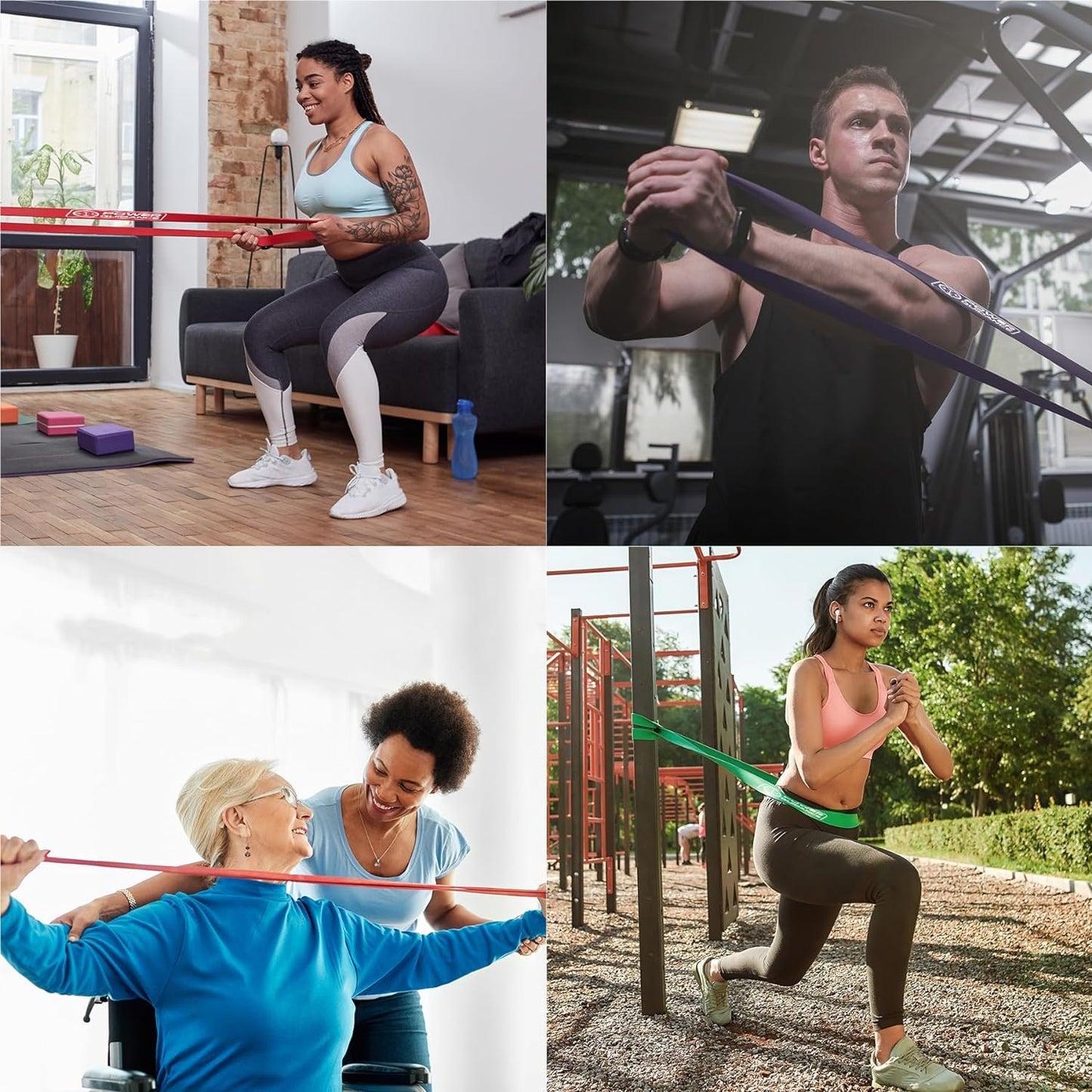 POWER GUIDANCE Pull up Bands Resistance Bands Set Workout Exercise Loop Bands 5 Levels for Powerlifting, Muscle Strength, Pilates Resistance Training (Yellow+Red+Black+Purple+Green, 10-150lbs)