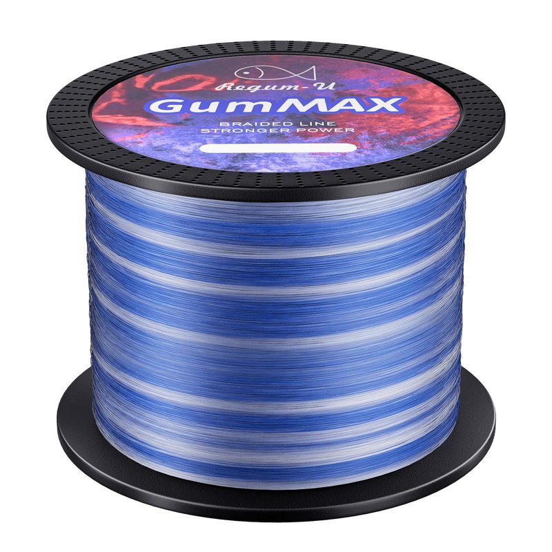 GumMAX 8X Stealth Braided Fishing Line 1093 Yards / 130 LB Abrasion Resistant Superline Zero Stretch & Smaller Diameter Confuse & Catch Big Fish Better in Saltwater & Freshwater (Navy Blue)