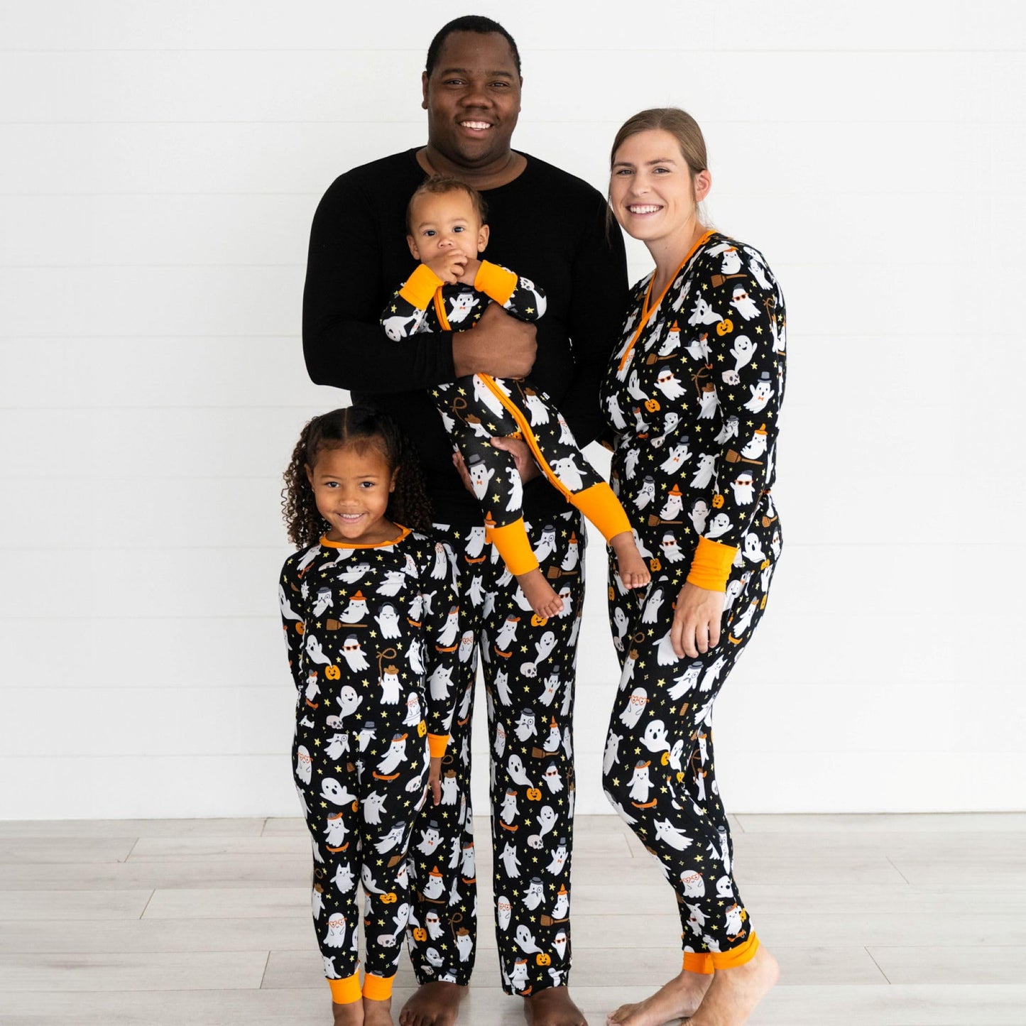 Little Sleepies Women's Halloween Pajama Bottoms, Jogger-Style PJ Pants, Viscose from Bamboo Pajamas, Family Matching Outfits, Friendly Ghosts, XL