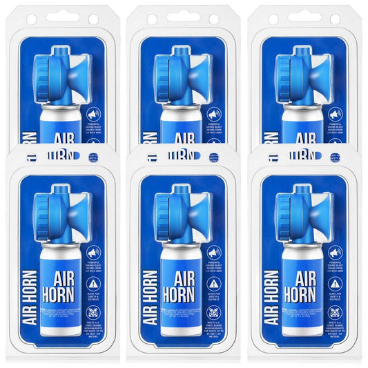 Saillong 6 Pack 1.4oz Marine Boat Air Horn, Loud Air Horns for Safety, Mini Small Blow Fog Bear Horn, Meet Coast Guard, Emergency Use for Marine Boating Sporting Events Outdoor Alarm