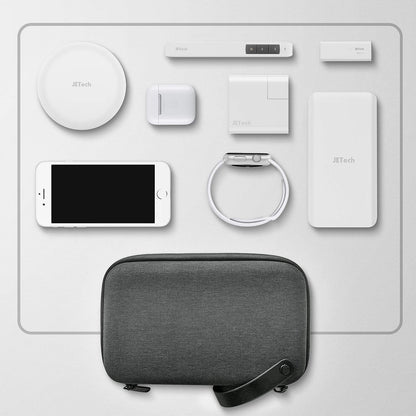 JETech Travel Accessories Organizer Case, Gadget Pouch Portable Electronic Pouch for MacBook Power Adapter, Cable, Stylus Pen, SD Card, Power Bank, USB Flash Drive